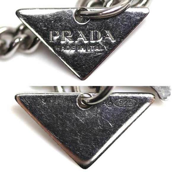 PRADA Prada Silver 925 Symbol Necklace 1JC799 13.6g 69.5cm Unisex - Picture 6 of 8